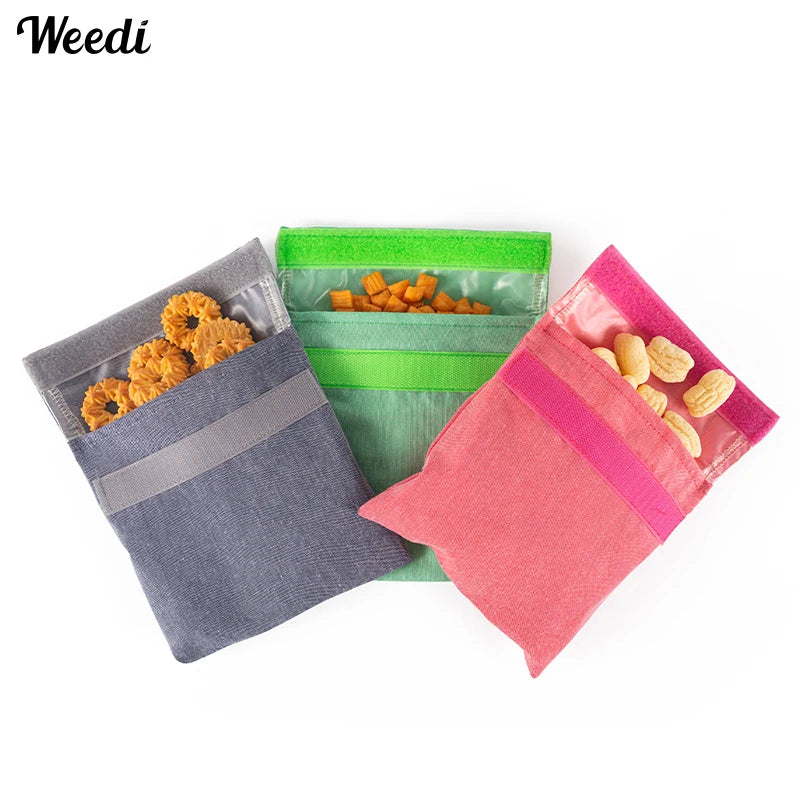 Weedi TPU reusable Snack bag for kids eco friendly Washable snack storage bag boy and girls outdoor travel snack storage bags