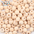 4-50mm 1-1000pcs Natural Wood Beads Round Spacer Wooden Pearl Lead-Free Balls Charms DIY For Jewelry Making Handmade Accessories