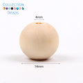 4-50mm 1-1000pcs Natural Wood Beads Round Spacer Wooden Pearl Lead-Free Balls Charms DIY For Jewelry Making Handmade Accessories
