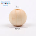 4-50mm 1-1000pcs Natural Wood Beads Round Spacer Wooden Pearl Lead-Free Balls Charms DIY For Jewelry Making Handmade Accessories