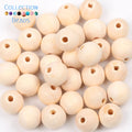 4-50mm 1-1000pcs Natural Wood Beads Round Spacer Wooden Pearl Lead-Free Balls Charms DIY For Jewelry Making Handmade Accessories