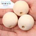 4-50mm 1-1000pcs Natural Wood Beads Round Spacer Wooden Pearl Lead-Free Balls Charms DIY For Jewelry Making Handmade Accessories
