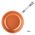 LMETJMA Frying Pan Nonstick 20 24 28cm Frying Pan with Ceramic Titanium Coating Round
