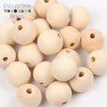 4-50mm 1-1000pcs Natural Wood Beads Round Spacer Wooden Pearl Lead-Free Balls Charms DIY For Jewelry Making Handmade Accessories