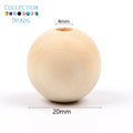 4-50mm 1-1000pcs Natural Wood Beads Round Spacer Wooden Pearl Lead-Free Balls Charms DIY For Jewelry Making Handmade Accessories