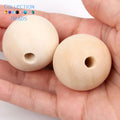 4-50mm 1-1000pcs Natural Wood Beads Round Spacer Wooden Pearl Lead-Free Balls Charms DIY For Jewelry Making Handmade Accessories