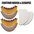 1/4 Pieces Contour Brush Scraping Board Set Women's Lymphatic Contour Facial Brush