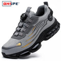 Rotating Button New Safety Shoes Men Anti-smash Anti-puncture Work Shoes Fashion Men
