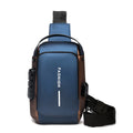 Homefish Men's Sling Chest Bag Oxford Fabric Crossbody Pack With Phone Pocket Zip Closure For Daily Commute