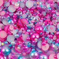 10g Mix Size Jelly Resin Flatback Rhinestone AB Imitation Pearl Beads For Nail Art DIY