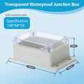IP67 Plastic Transparent Waterproof Enclosure Box for Outdoor Electronic Projects