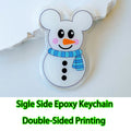 Custom Logo Acrylic Keychain Cat Dog ID Charm Print Holographic Personal Photo Pet