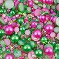 10g Mix Size Jelly Resin Flatback Rhinestone AB Imitation Pearl Beads For Nail Art DIY