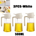2in1 500ml Plastic Spray Oil Sprayer Bottle Spray Oil Dispenser Oil Jar Cruet BBQ Kitchen Baking Roasting Picnic Kitchen Tool