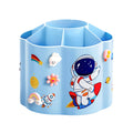 Rotating Pen Holder Desk Organizers Large Capacity Pen Storage Box Cosmetic Brush