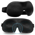 Unisex 3D Contoured Sleep Mask, Groove Molded Design Memory Foam Light Blocking Eyemask, Soft Comfortable for Travel Yoga Nap