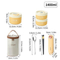 WORTHBUY Portable Sealed Thermal Lunch Box For Kids Stackable Microwave 304 Stainless