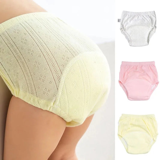 Newborn Training Pants Baby Shorts Solid Color Washable Underwear Boy Girl Cloth Diaper