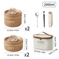 WORTHBUY Portable Sealed Thermal Lunch Box For Kids Stackable Microwave 304 Stainless