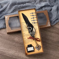 5color Machine Feather Dip Pen Set,Replaceable 5 Nib,Ink-Containing,Creative Quill