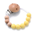 Baby Beech Pacifier Clip Round Colorful Silicone Teething Beads Food Grade Dummy Holder