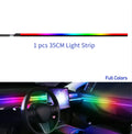 35/75/110cm Led Acrylic Car Ambient Light RGB 64 213 Color Symphony Acrylic APP Streamer Atmosphere Lamp Auto Accessories