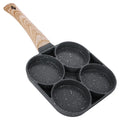 LMETJMA Pancake Egg Frying Pan 4 Cups Omelet Poached Egg Pan for Breakfast Divided