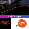 5M Car Interior LED Strip Light EL Wire Neon Ambient Lighting USB Flexible Decoration DIY Auto Party Atmosphere Lamp Diode