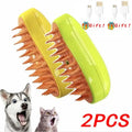 Electric Dog Steamer Brush Grooming 3 in 1 Dog Steam Brush Pet Remove Tangles and Loose