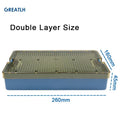 GREATLH Silicone Disinfection Case Box with Pad Sterilization Tray Case Box for Surgical Instrument Autoclave