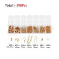 210-400pcs/Box Jewelry Making Kits Lobster Clasp Open Jump Rings End Crimps Beads Box
