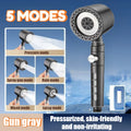 5 Spray ABS Portable Shower Head High Pressure Large Flow Spa Filtered Shower Heads with Stop Button Universal Bathroom Nozzle