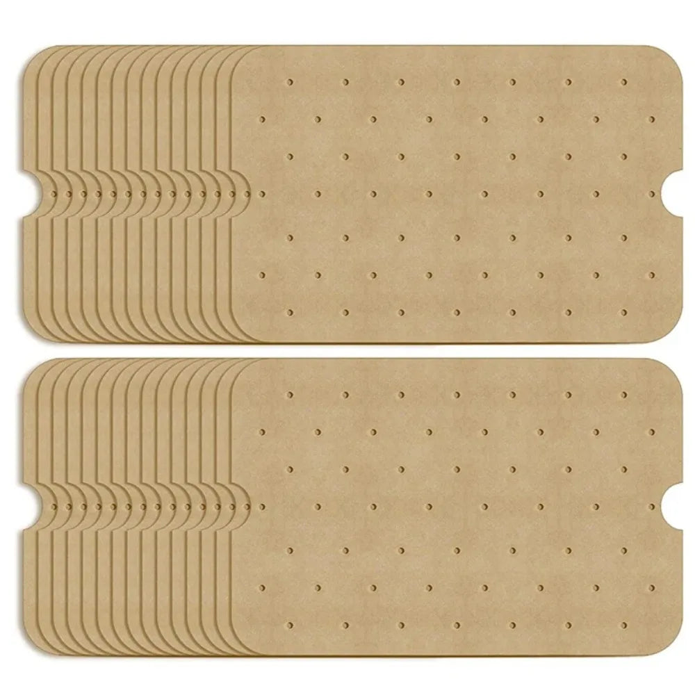 50Pcs Air Fryer Disposable and Convenient Baking Paper Non-stick Oil Absorbing Perforated Air Fryer Lining Baking Tools