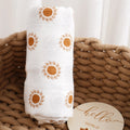 Elinfant 120x110cm Bamboo Cotton Baby Muslin Swaddle Blanket Cute Soft Print Baby Towel