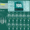 False Nail Tips Full Cover Clear Acrylic Extensions 10/12 Sizes Natural Look DIY Professional Manicure 120/600pcs