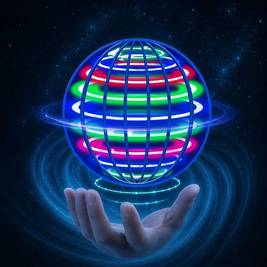 Hand Controlled Flying Ball with Colorful LED Lights, 360 Rotating Suspension Orb, Indoor Outdoor Sports Toy for Teens & Adults