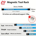 8"/12"/18"/24 Heavy Duty Magnetic Tool Rack with Blue Label Slots and Tool Holders -