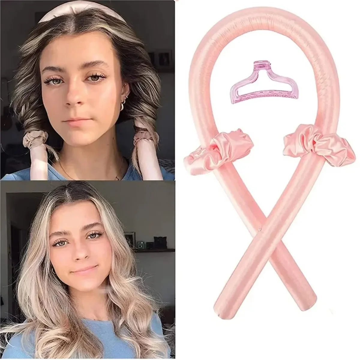 Satin Heatless Curling Ribbon Set
