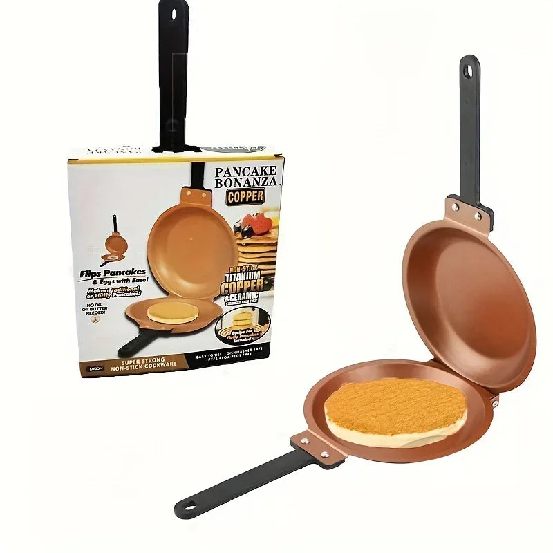 Double-Sided Non-Stick Ceramic Folding Pan for Pancakes Bread Egg Breakfast Foldable Kitchen Cookware