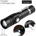 Ultra Bright Flashlight USB Linterna LED Torch Lanterna Power Tips Bicycle Light
