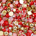 10g Mix Size Jelly Resin Flatback Rhinestone AB Imitation Pearl Beads For Nail Art DIY