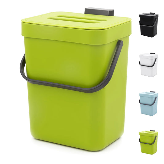 Hanging Plastic Trash Can, Compost Bin Indoor Kitchen Sealed, Odor-Free Food Scrap