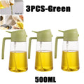 2in1 500ml Plastic Spray Oil Sprayer Bottle Spray Oil Dispenser Oil Jar Cruet BBQ Kitchen Baking Roasting Picnic Kitchen Tool