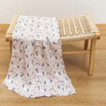Elinfant 120x110cm Bamboo Cotton Baby Muslin Swaddle Blanket Cute Soft Print Baby Towel