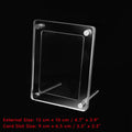 1-12 Slots Transparent Acrylic Display Stand for Pokemon/ Yu-Gi-Oh/NARUTO/One Piece/TCG Cards, Dustproof Polaroid Picture Frame
