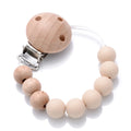 Baby Beech Pacifier Clip Round Colorful Silicone Teething Beads Food Grade Dummy Holder