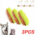 Electric Dog Steamer Brush Grooming 3 in 1 Dog Steam Brush Pet Remove Tangles and Loose
