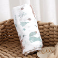 Elinfant 120x110cm Bamboo Cotton Baby Muslin Swaddle Blanket Cute Soft Print Baby Towel