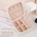 Multi-layer Rotating Jewelry Tray Flip Cover Storage Box with Mirror Divided Compartment Organizer for Earrings Rings Necklaces
