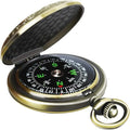 Vintage Brass Flip Compass Pocket Watch Style Navigation Tool Luminous Dial With Keychain For Outdoor Hiking CAMPING